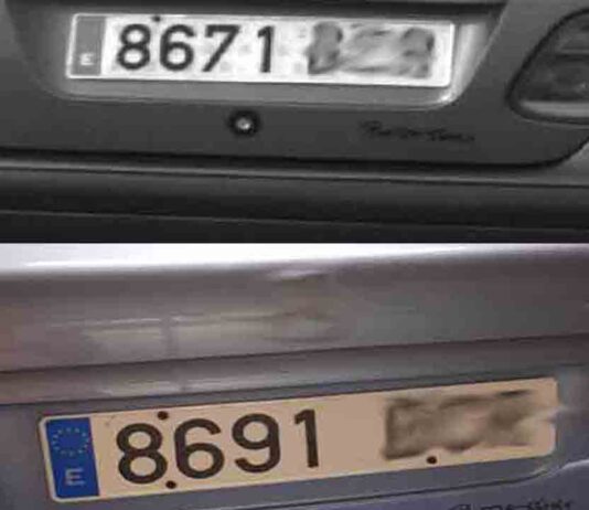 Una mujer utilizaba una matrícula falsa para no pagar las multas de radar Una mujer utilizaba una matrícula falsa por no pagar las multas de radar
