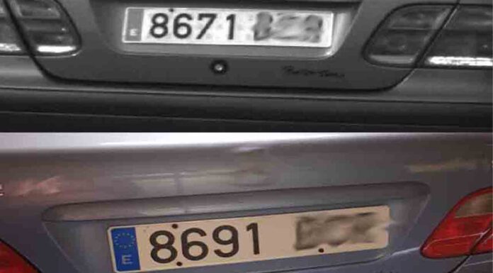 Una mujer utilizaba una matrícula falsa para no pagar las multas de radar Una mujer utilizaba una matrícula falsa por no pagar las multas de radar