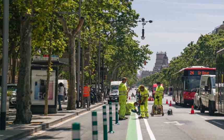 Primeras actuaciones en Barcelona para una movilidad más segura y sostenible