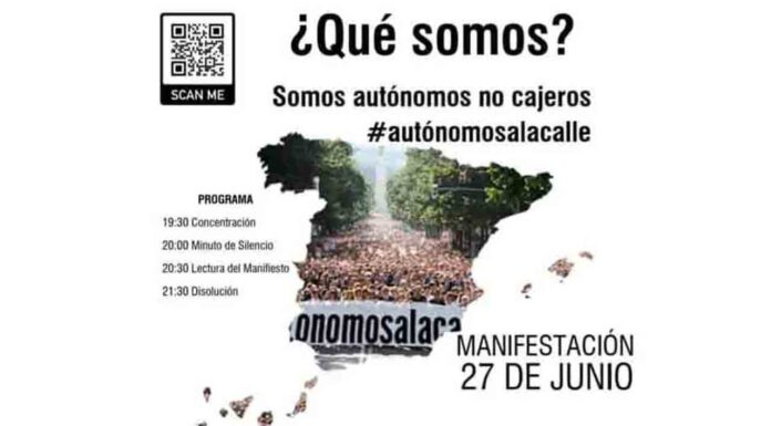 «SOS autónomos»: Manifestación hoy en Barcelona a las 19:30 SOS autónomos Manifestación hoy en Barcelona a las 1930