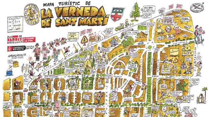 El mapa turístico de la Verneda de Sant Martí