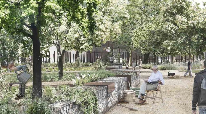 En marcha las obras del parque del antiguo recinto industrial de Can Batlló En marcha las obras del parque del antiguo recinto industrial de Can Batlló