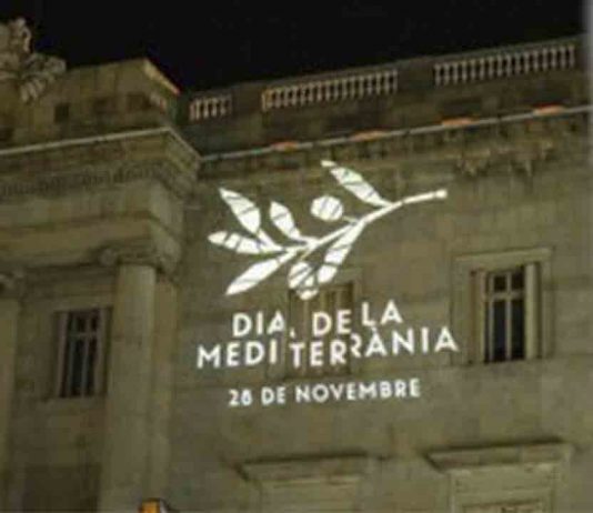 El Ayuntamiento ilumina su fachada en el Día de la Mediterrània El Ayuntamiento ilumina su fachada en el Día de la Mediterrània