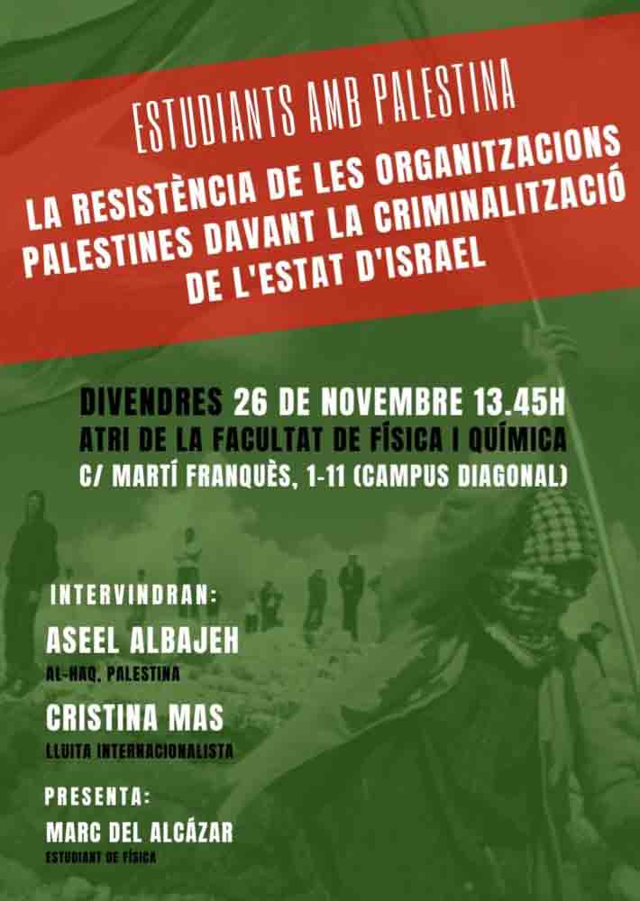 La resistencia de las organizaciones palestinas frente a la criminalización de Israel