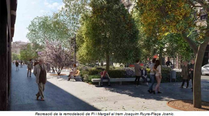 Comienzan las obras en Pi i Margall para convertir la calle en un eje verde Pi Margall será un nuevo eje verde que conectará Gràcia y Horta-Guinardó