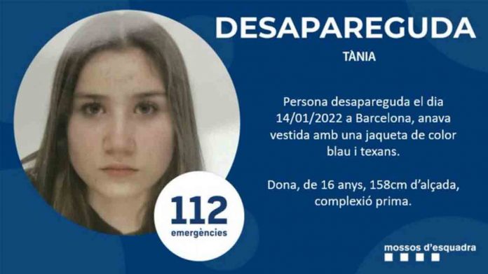Buscan a una chica de 16 años desaparecida en Barcelona