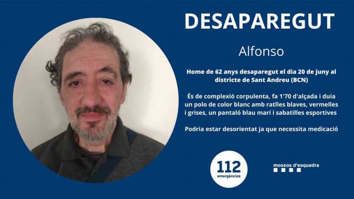 Se busca a un hombre de 62 años desaparecido en el distrito de Sant Andreu