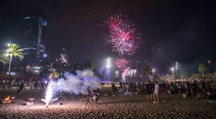 Dispositivo de seguridad con drones para la verbena de Sant Joan Dispositivo de seguridad con drones para la verbena de Sant Joan