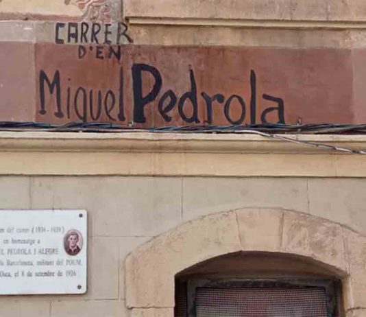La calle Almirante Churruca pasará a llamarse ‘Miquel Pedrola’, miliciano del POUM La calle Almirante Churruca pasará a llamarse 'Miquel Pedrola', miliciano del POUM