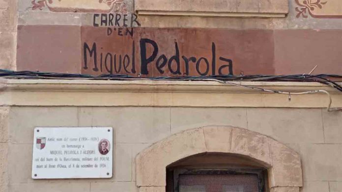 La calle Almirante Churruca pasará a llamarse 'Miquel Pedrola', miliciano del POUM