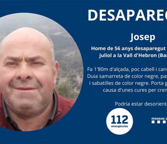 Desaparece un hombre de 56 años en La Vall d’Hebron Desaparece un hombre de 56 años en Vall d'Hebron