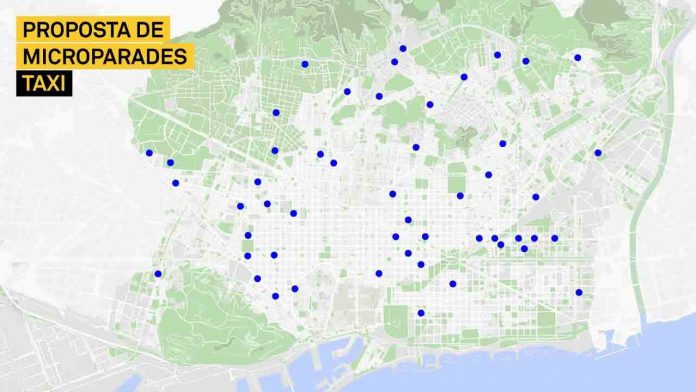 Barcelona despliega 191 microparadas de taxi