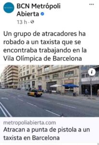 El diario Metropoli Abierta confunde un Cabify con un taxi