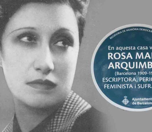 Una placa recuerda a la escritora y periodista Rosa Maria Arquimbau Una placa recuerda a la escritora y periodista Rosa Maria Arquimbau