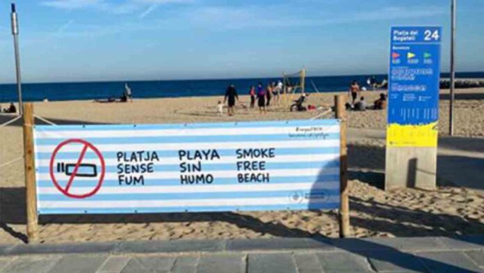 Solo un 1% de personas han fumado en las playas este verano