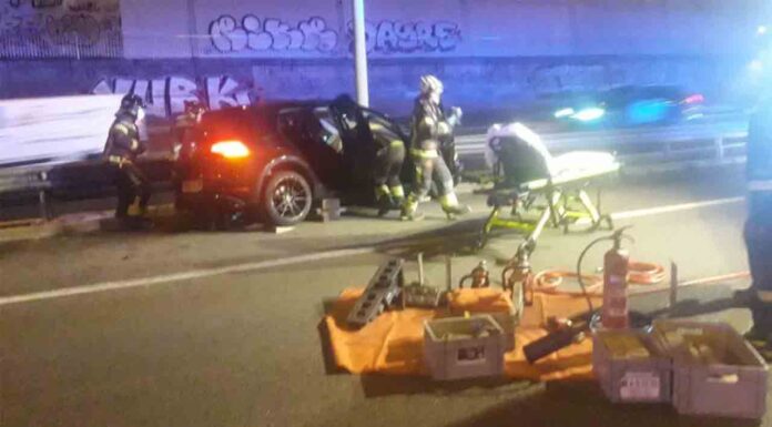 Un accidente en la C58 con Meridiana deja cinco heridos Un accidente en la C58 con Meridiana deja cinco heridos