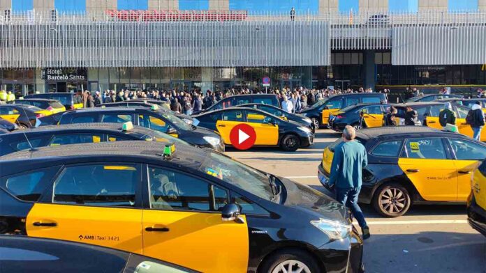 Los taxistas de Barcelona dicen basta a 'las mafias de los VTC'
