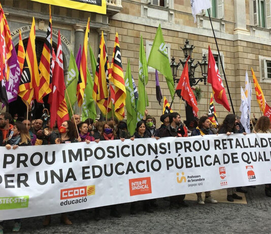 Huelga de profesores y maestros en Barcelona hoy 25 de enero Huelga de profesores y maestros en Barcelona hoy 25 de enero