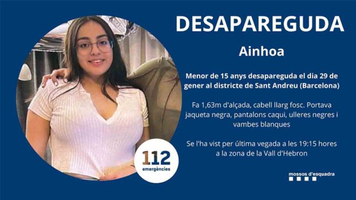 Los Mossos buscan a una menor desaparecida este domingo en Sant Andreu