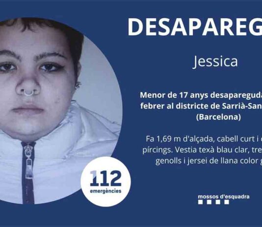 Encuentran sana y salva a Jessica, desaparecida en Sarrià–Sant Gervasi ayer domingo Buscan a Jessica, una menor desaparecida en Sarrià–Sant Gervasi