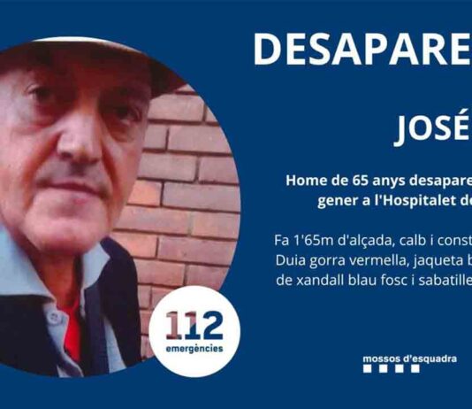 Buscan a un hombre de 65 años desaparecido en Hospitalet Buscan a un hombre de 65 años desaparecido en Hospitalet
