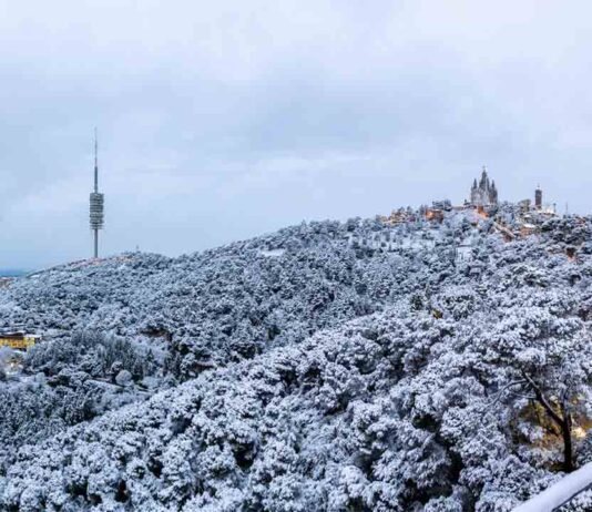 Llega la nieve a Barcelona Llega la nieve a Barcelona