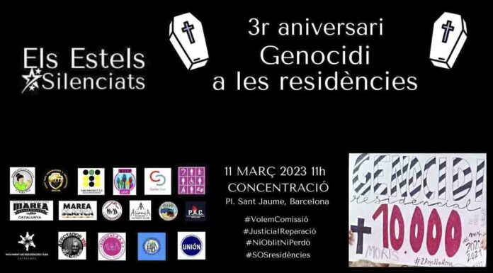 Convocada concentración por los fallecidos en las residencias durante la pandemia Convocada concentración por los fallecidos en las residencias durante la pandemia