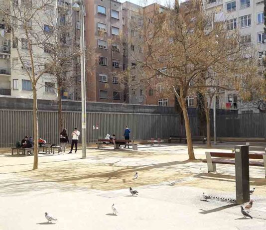 Obras de remodelación de los Jardins de Carme Biada Obras de remodelación de los Jardins de Carme Biada