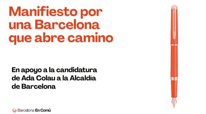 Más de 300 personalidades firman un manifiesto en favor de Ada Colau Más de 300 personalidades firman un manifiesto en favor de Ada Colau