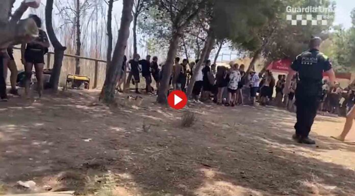 Desalojan una fiesta ilegal en Montjuïc Desalojan una fiesta ilegal en Montjuïc