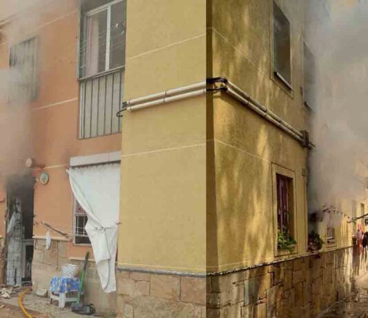 Un incendio en Trinitat Nova obliga a apuntalar la vivienda Un incendio en Trinitat Nova obliga a apuntar la vivienda