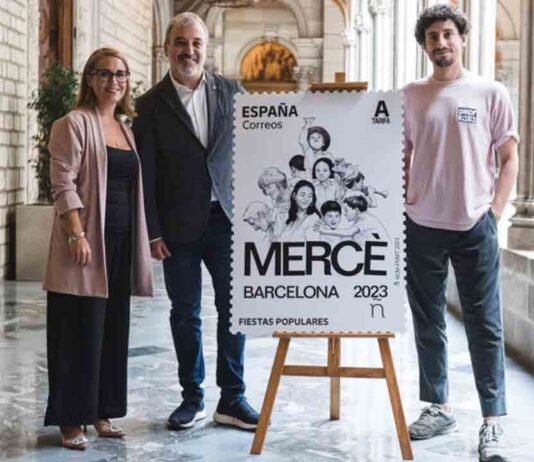 Correos presenta un sello dedicado a las fiestas de La Mercè 2023 Correos presenta un sello dedicado a las fiestas de La Mercè 2023
