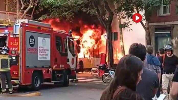 Se incendia un bus de TMB en Sant Gervasi – Galvany