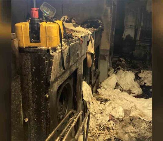 incendio en una lavandería de Sagrada Familia incendio en una lavandería de Sagrada Familia