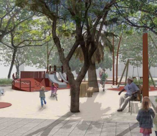 Empiezan las obras de mejora del área de juegos infantiles en el Pou de la Figuera Empiezan las obras de mejora del área de juegos infantiles en el Pou de la Figuera