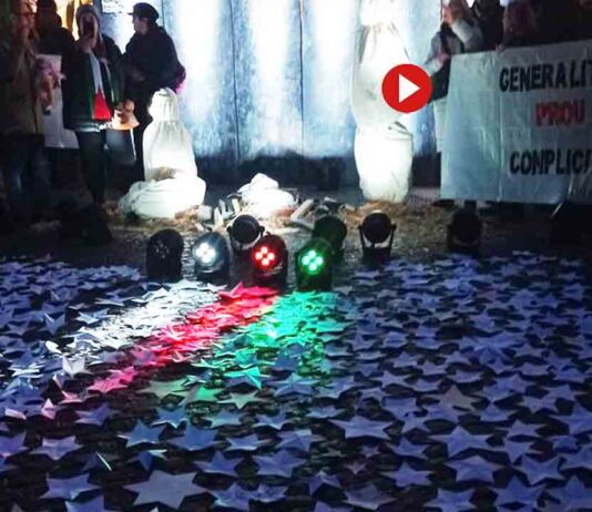Estrellas en la Plaza Sant Jaume por los niños asesinados en Gaza Estrellas en la Plaza Sant Jaume por los niños asesinados en Gaza