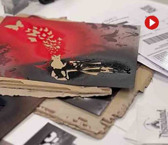 Detenido en Barcelona con obras falsas de Banksy que se hacían en Zaragoza Detenido en Barcelona con obras falsas de Banksy que se hacían en Zaragoza