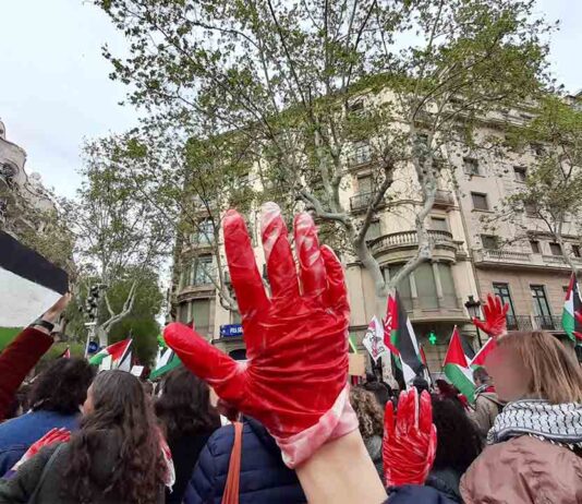 Nueva concentración en el paseo de Gràcia en defensa de Palestina Nueva concentración en el paseo de Gràcia en defensa de Palestina