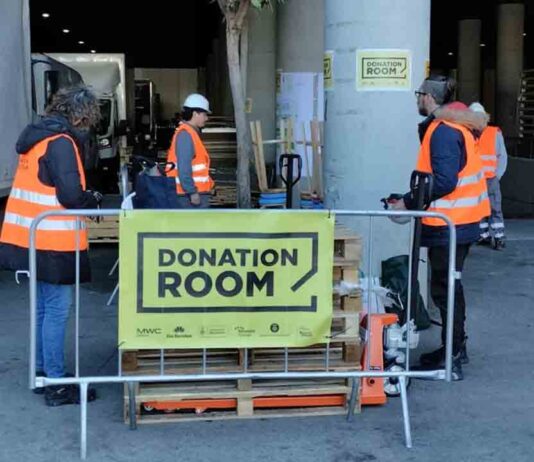 Recuperadas 5 toneladas del material del MWC para proyectos sociales y culturales Recuperadas 5 toneladas del material del MWC para proyectos sociales y culturales