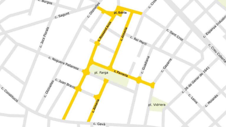 Sants-Montjuïc inicia la pacificación de calles del barrio de Sants y la Bordeta