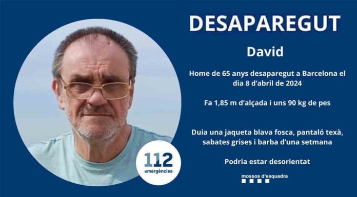 Encuentran sano y salvo al hombre desaparecido en Ciutat Vella Buscan a un hombre de 65 años desaparecido en Ciutat Vella