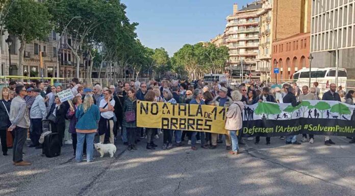 Cortan la Gran Via por las obras de la L8 en el Parc Joan Miró Cortan la Gran Via por las obras de la L8 en el Parc Joan Miró