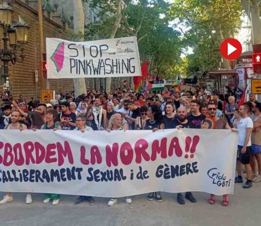 Miles de personas se manifiestan por Palestina y los derechos LGTBI Miles de personas se manifiestan por Palestina y los derechos LGTBI