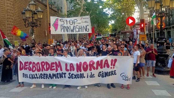 Miles de personas se manifiestan por Palestina y los derechos LGTBI