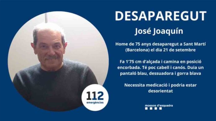 Desparecido en Sant Martí un hombre de 75 años Desparecido en Sant Martí un hombre de 75 años