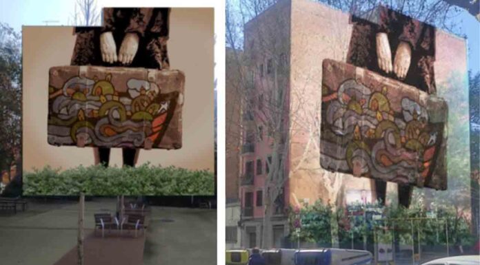 La plaza Pablo Neruda estrena el nuevo mural “Vaixell dels Pobles Migrats” La plaza Pablo Neruda estrena el nuevo mural “Vaixell dels Pobles Migrats”