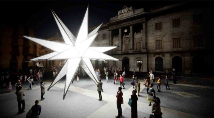 La plaza Sant Jaume lucirá en Navidad una gran estrella de luz de 20 puntas La plaza Sant Jaume lucirá en Navidad una gran estrella de luz de 20 puntas