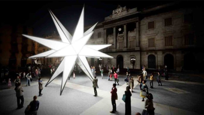 La plaza Sant Jaume lucirá en Navidad una gran estrella de luz de 20 puntas La plaza Sant Jaume lucirá en Navidad una gran estrella de luz de 20 puntas