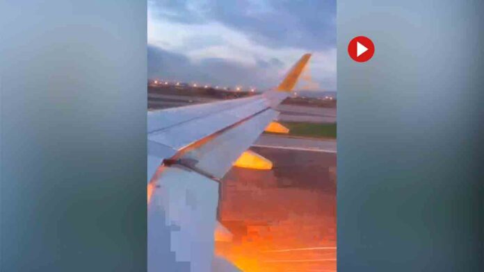 Se avería un avión en plena maniobra de despegue