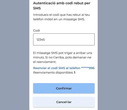 Doble autentificación para acceder a La Meva Salut Doble autentificación para acceder a La Meva Salut